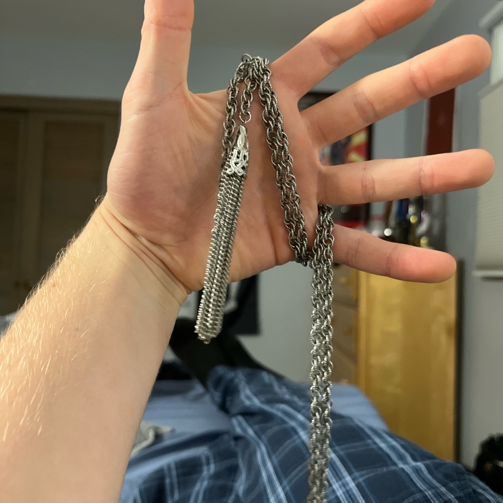 Silver chain with a pendant on the chain